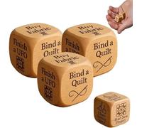 Dadi in legno fatti a mano con 6 attività di cucito incise, regalo divertente per trapunte, strumento creativo per progetti di trapuntatura, cucito e amanti del fai da te, per aggiungere entusiasmo