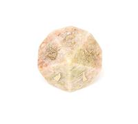 Dadi in pietra verde a forma di fiore - Dadi intagliati a mano D4 D6 D8 D10 D12 D20 percentile o set poliedrici da 7 pezzi per giochi di ruolo da tavolo (D10Face)