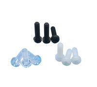 Dadi in plastica Viti a testa cilindrica Phillips in nylon multicolore M2 .5 M3 M4 5mm-30mm 50 pezzi(Transparent,8MM-M2.5)