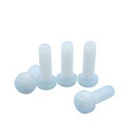 Dadi in plastica Viti a testa cilindrica Phillips in nylon multicolore M2 .5 M3 M4 5mm-30mm 50 pezzi(White,20MM-M2.5)