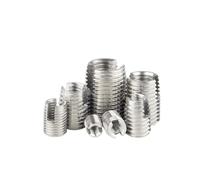 Dadi inseribili autofilettanti con intaglio in met Dadi autofilettanti con inserto filettato scanalato da M2 a M20 in acciaio inossidabile o al carbonio multicolore(Stainless,M6xM10x14mm-3pcs)