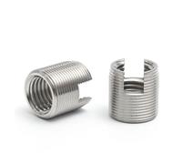 Dadi inseribili autofilettanti con intaglio in met Inserti autofilettanti inserto filettato Kit di riparazione filettature metalliche Acciaio inossidabile(M2.5XM4.5X6(20PCS))