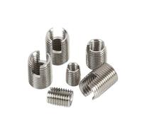Dadi inseribili autofilettanti con intaglio in met Inserti filettati in acciaio inossidabile inserto di riparazione filettatura in metallo boccola autofilettante vite a taglio filettata(M2 (10Pcs))