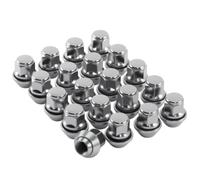 Dadi M12 x 1,5 cromati M12 - 1,50 Acorn 12 x 1,5, rondella conica da 19 mm, esagonali, set di 20 per cerchi in lega Ford, adatti per Ford Escort, Fiesta, Focus, Fusion, Kuga