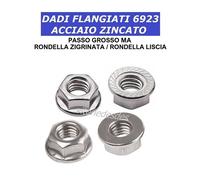 DADI M3 M4 M5 M6 M8 M10 M12 M14 M16 M20 FLANGIATI CON RONDELLA ZINCATO DIN 6923