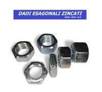 DADI M36 ESAGONALI ALTI 5587 MEDI 5588 BASSI 5589 ACCIAIO PASSO GROSSO ZINCATO