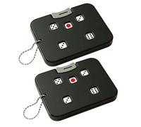 Dadi meccanici a pressione | Rullo di dadi a pressione silenzioso con una mano | Giocattolo fidget EDC, per alleviare l'ansia, formato tascabile in ABS per giochi da tavolo (nero, 2 pezzi)