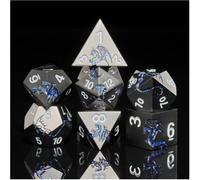 dadi metallo, dadi da gioco, dadi dragone, set di dadi, dadi DND, regalo, 7 p...