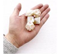Dadi Multifunzionali In Resina Bianca, 5 Pezzi, Dadi Multifunzionali Da Gioco Da Tavolo, Leggeri E Portatili, Accessori Multifunzionali Per Il Fitness, Regalo Di Coppia - F1
