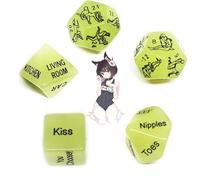 Dadi Multifunzionali In Resina Verde, 5 Pezzi, Bagliore Notturno, Dadi Multifunzionali Da Gioco Da Tavolo, Leggero E Portatile, Regalo Di Coppia - F1