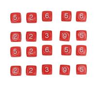 Dadi numerici 20pcs, dadi a 6 da facciale set rotondo in polihedrali per l'insegnamento in classe, gioco da tavolo, giocando, rotolando 0,6x0,6x0,6 pollici (A)