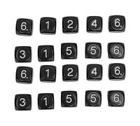Dadi numerici 20pcs, dadi a 6 da facciale set rotondo in polihedrali per l'insegnamento in classe, gioco da tavolo, giocando, rotolando 0,6x0,6x0,6 pollici (do)