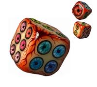 Dadi Occhio di Cthulhu, Dadi Occhio di Cthulhu D6 realizzati a mano, Fantasia realistica Occhi horror oscuri gotici Decorazione Regalo per gli amanti spettrali (1Pcs)