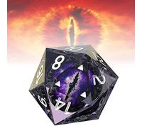 Dadi Occhio di Drago - The Chromatic Dragon Collection,Set di Dadi Poliedrici Magici Pieni di Bulbo Oculare,for Role Playing Dice Games,Gioco Da Tavolo (Viola)