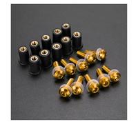 Dadi parabrezza Kit Bulloni Per Parabrezza Viti Montaggio Per Parabrezza 10 Pezzi 5 Mm Per Kawasaki Kit viti moto(ORO)
