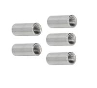 Dadi per connettori rotondi, perno per asta con filettatura femmina Dadi di accoppiamento rotondi in acciaio inossidabile 5pcs M6*10 * 25