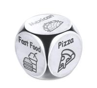 Dadi per Decisioni Alimentari per Coppie, Metallo Dadi per Appuntamento Notturno Decisore Cena Anniversario Divertente Compleanno Regalo San Valentino per Fidanzato Fidanzata Marito Moglie