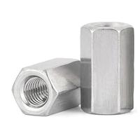 Dadi per ferramenta, 2 pezzi M14-M24 304 in acciaio inossidabile esagonale esagonale prolungato giunto asta connettore manicotto tubolare dado di accoppiamento(M20x30x30)