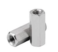 Dadi per ferramenta, Dadi esagonali in acciaio inossidabile A2 M3 - M10 Allungano il giunto della colonna Collegano il distanziatore Asta lunga(M3 x 6 x 8 (10pcs))