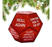 Dadi per giocare di Natale Dado Giocattolo a 12 facce sfida Babbo Natale | Giochi per famiglie per, , tavolo, carte, freccette, feste, vacanze, attività, casa,