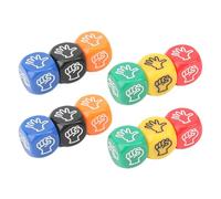 Dadi per giochi da tavolo, dadi in pietra, carta e forbice | Dadi del gioco di indovinelli con le dita - Set di 12 dadi da gioco di indovinelli con dita, gioco da tavolo a 6 facce per adulti e