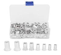 Dadi per Hardware, 100 Pezzi/scatola Dado per Rivetti in Alluminio Dado per Rivetti Inserto Filettato Dado per Inserti per Rivetti Filettati 6-32/8-32/10-24/10-32 1/4-20
