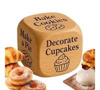 Dadi per prendere decisioni, accessorio da gioco in legno, dadi a 6 facce | Per cucinare - per adolescenti, coppie, adulti, riunioni di famiglia, appuntamenti, panetteria fatta in casa