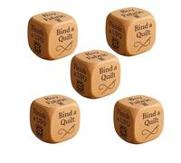 Dadi per quilter, 6 facce, fatti a mano, in legno, con incisione, strumento di cucito divertente per progetti di trapuntatura, regalo divertente per trapunte, cucito e amanti del fai da te