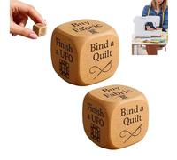Dadi per quilter, fatti a mano, in legno, a 6 facce, con incisione, per trapuntare, amanti del cucito e appassionati di artigianato