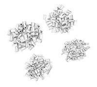 Dadi per Rivetti 200 Pezzi, Kit Assortimento Inserti Filettati in Alluminio Nutsert con Testa Piana M3 M4 M5 M6, Set Combinato per Fissaggio Metallo Plastica Auto