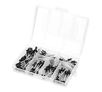 Dadi per Rivetti e Doppia estremità 12 * 9 * 3 120 Pezzi/Set M2.4 / M3.0 / M3.2 / M4 A um Kit di Assortimento di Elementi di Fissaggio per Rivetti Ciechi con Scatola Bld Alumium