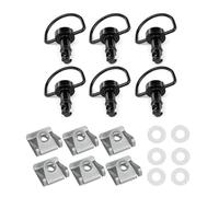 Dadi Per Vite Per Moto Bulloni Per Moto, Viti Per Y&amaha R1 R6, 17 Mm, Elementi Di Fissaggio A Sgancio Rapido D-RING Rivetti Da 1/4 Di Giro Bulloni Per Carenatura Viti E Bulloni(NERO,6 pezzi)