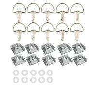 Dadi Per Vite Per Moto Bulloni Per Moto, Viti Per Y&amaha R1 R6, 17 Mm, Elementi Di Fissaggio A Sgancio Rapido D-RING Rivetti Da 1/4 Di Giro Bulloni Per Carenatura Viti E Bulloni(Argento,8 pezzi)