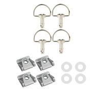 Dadi Per Vite Per Moto Kit Di Bulloni Per Carenatura Per Y&amaha R1 R6 Da 17 Mm, Elementi Di Fissaggio A Sgancio Rapido, Rivetti A D Con 1/4 Di Giro, Prigionieri Viti E Bulloni(Argento,4 pezzi)