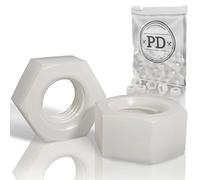 Dadi plastica M20 (DIN 555 / ISO 4034) | Dadi esagonali in nylon PA | Dado plastica con scanalatura esagonale per viti, bulloni filettati e aste filettate | 10 pezzi