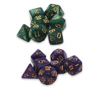 Dadi poliedrici,14 pezzi Set di Dadi Poliedrici Dadi da Tavolo in Poliedrico,Dungeons And Dragons Set di Dadi da Giochi di Ruolo per DND RPG MTG D4 D8 D10 D12 D20
