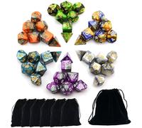 Dadi poliedrici colorati D&D RPG MTG set 6 pezzi