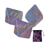 Dadi poliedrici, dadi runici | Dadi in resina a 8 facce per gioco di divinazione | Dadi Rune portatili con sacchetto di coulisse, set di dadi poliedrici in resina, giocattoli di gioco di divinazione