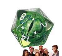 Dadi poliedrici - Dragon Eye Dice | Dadi di formaggio a 20 lati, Set di dadi poliedrici fatti a mano con bordi animati e bellissime inclusioni per l'estetica
