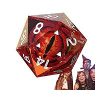 Dadi poliedrici - Dragon Eye Dice | Dadi di formaggio a 20 lati, Set di dadi poliedrici fatti a mano con bordi animati e bellissime inclusioni per l'estetica