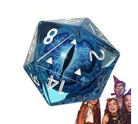 Dadi poliedrici - Dragon Eye Dice | Dadi di formaggio a 20 lati, Set di dadi poliedrici fatti a mano con bordi animati e bellissime inclusioni per l'estetica