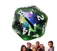 Dadi poliedrici - Dragon Eye Dice | Dadi di formaggio a 20 lettere, set di dadii poliedrici realizzati a mano con bordi vivaci e belle inclusioni per l'estetica