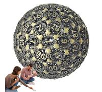 Dadi poliedrici metallici - Dadi Singoli 100 Volti per Giochi di ruolo | Strumento di intrattenimento ad alta precisione per giocatori e collezionisti appassionati