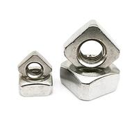 Dadi quadrati a quattro facce in acciaio inossidabile 304 M3 M4 M5 M6 M8 M10 M12-2/5/10/50 pezzi DIN557 GB39 A2-70(10pcsxM8)