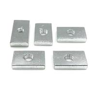 Dadi quadrati, Dadi quadrati filettati, Dado rettangolare in ferro, acciaio al carbonio zincato M8 M10, misure multiple, confezione da 10 pezzi o 20 pezzi(M8x34x15x5(10pcs))