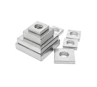 Dadi quadrati in acciaio inossidabile, Dado quadrato M3 M4 M5 M6 in acciaio al carbonio zincato, confezione da 20 o 40 pezzi(20pcs,M5x15x15x4mm)