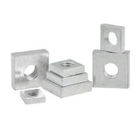 Dadi quadrati sottili quadrati, M2,5, M3, M3,5, M8, zincati, zincati, per profili in alluminio, M6 x 12 x 12 x 2 (20 pezzi)
