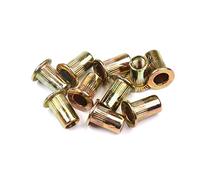 Dadi rivetti a testa piatta acciaio inossidabile, Inserti filettati in acciaio inossidabile, dadi for rivetti, confezione da 200 M3-M6 multicolore(Gold,M4 50pcs)