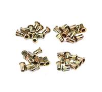 Dadi rivetti a testa piatta acciaio inossidabile, Inserti filettati in acciaio inossidabile, dadi for rivetti, confezione da 200 M3-M6 multicolore(Gold,M3-M6 200pcs)