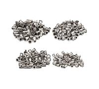 Dadi rivetti a testa piatta acciaio inossidabile, Inserti filettati in acciaio inossidabile, dadi for rivetti, confezione da 200 M3-M6 multicolore(Silver,M3-M6 200pcs)